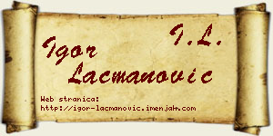 Igor Lacmanović vizit kartica